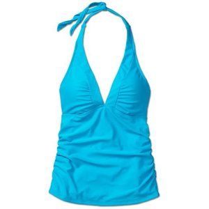 ATHLETA Shirrendipity Tankini Halter  Swim Top